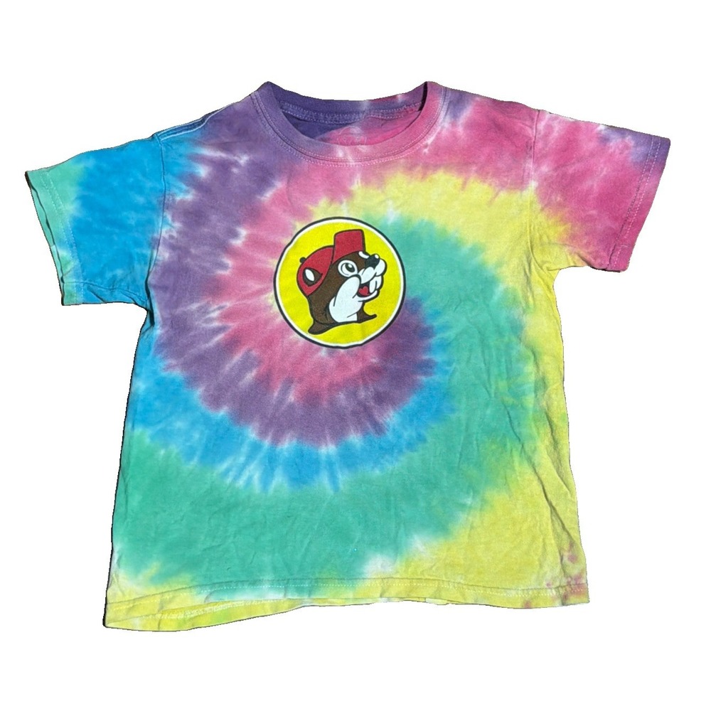 Buc-ee's Florida YXS 8-10 Tie Die Beaver Shirt Tshirt Kids XS